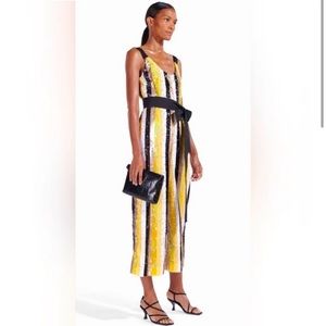 Staud Puli Jumpsuit Sequin striped multicolor - New with tag - S